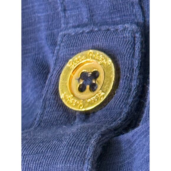 lilly pulitzer somerset navy dress 100% pima cotton dark blue womens size small - Picture 5 of 6